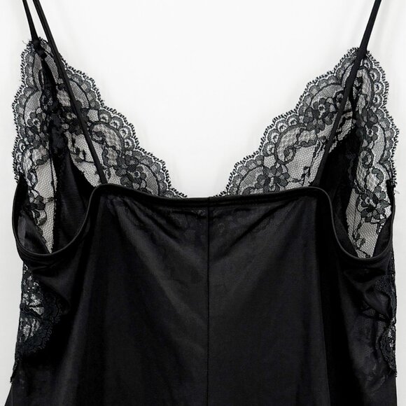 Ms Leslee Bodysuit Sexy Teddy Black Lace Spaghetti Strap Playsuit One Piece - Picture 5 of 10